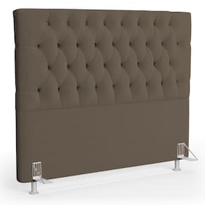 Cabeceira Casal Cama 140cm Cristal C16 Boucle Marrom - Mpozenato