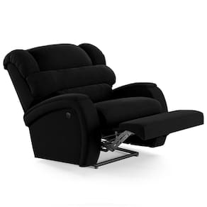 Poltrona Do Papai Reclinável Kalie Power Elétrica Usb Fh9 Veludo Preto - Mpozenato