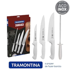 Jogo de 4 Facas para Churrasco em Aço Inox - Tramontina