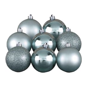 Kit Bola De Natal 8Cm Menta Brilho/Glitter/Fosco 8Und Cromus