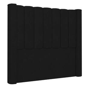 Cabeceira Casal Cama 140cm Claire I02 Veludo Preto - Mpozenato