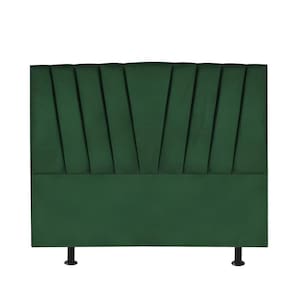 Cabeceira Estofada Cama Casal Queen Size 160 Cm Ariel Suede Verde