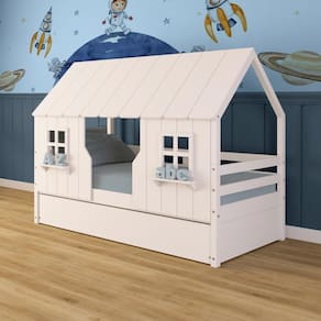 Bicama Casinha Encantada Madeira Maciça Branco Megamobilia