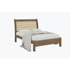Cama De Casal Queen Esmeralda Plus - D` Doro Castanho-linho