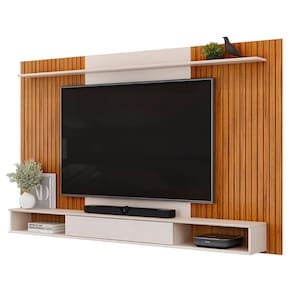 Painel 70 Pol 215cm Bancada Suspensa Ethan D04 Freijó-off - Mpozenato