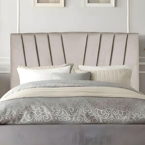 Cabeceira Casal De Cama Estofada 140 Cm Lile Corino Bege