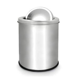 Lixeira Basculante Multiuso Inox 5 Litros - Praticidade E Estilo