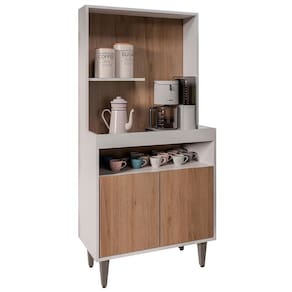 Armário De Cozinha 2 Portas Cantinho Do Café 70cm Bella Z34 Branco-freijó - Mpozenato