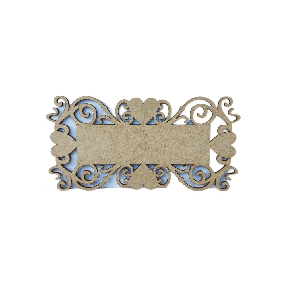 Placa Mdf Artesanato Design Quadrado Coração Aramado 35Cm