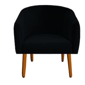 Poltrona Julia Decoração Salão Cadeira Escritório Recepção Estar Amamentação Suede Preto D`classe Decor