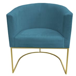 Poltrona Paola Base De Ferro Sued Azul Tiffany D`classe Decor