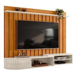 Painel 75 Pol E Bancada Suspensa Emília Z10 Off-cinamomo - Mpozenato