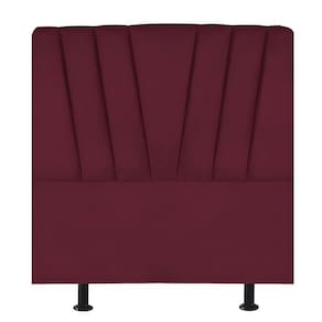 Cabeceira Estofada Cama Solteiro 100 Cm Ariel Suede Bordô