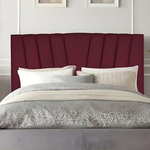 Cabeceira Casal De Cama Estofada 140 Cm Lile Suede Bordô