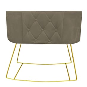 Mini Berço Aconchego Com Balanço Suede Marrom Rato D`classe Decor
