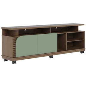 Rack Para Sala Bancada De 75 Pol 180cm Madrid C05 Amêndoa-hortelã - Mpozenato