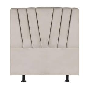 Cabeceira Estofada Cama Solteiro 100 Cm Ariel Corino Bege