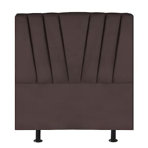 Cabeceira Estofada De Cama Casal 140 Cm Ariel Linho Marrom