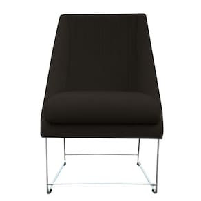 Cadeira Ana Base De Ferro Prata Suede Marrom D`classe Decor