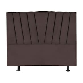 Cabeceira Estofada Cama King 195 Cm Ariel Corino Marrom