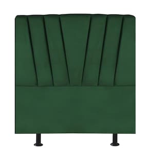 Cabeceira Estofada De Cama Casal 140 Cm Ariel Suede Verde