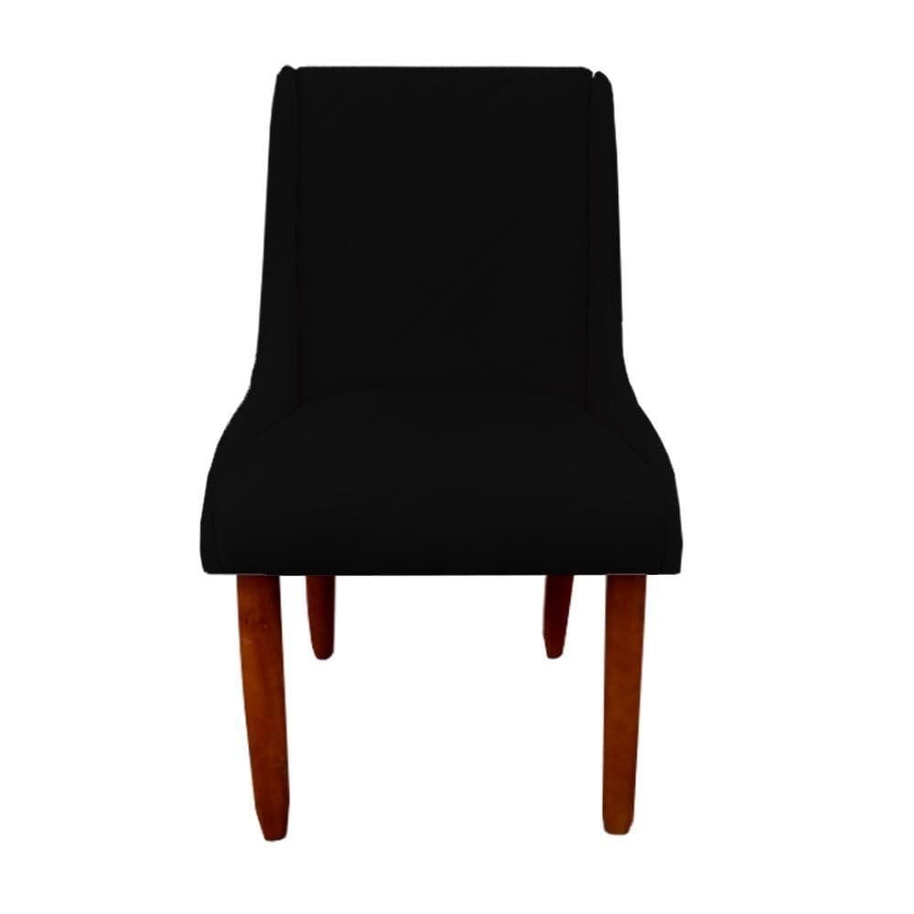 Cadeira Para Sala De Jantar Lizz Pés Palito Veludo Preto D`classe Decor