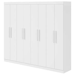 Guarda Roupa Casal Andara Soft 8 Portas Branco Brilho - Lopas