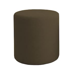 Puff Beca Cilindro Suede Live - 7 Decor Marrom