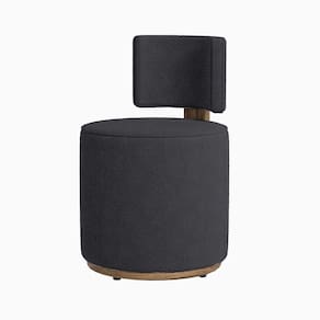 Puff Margo Decorativo Orgânico Boucle - 7 Decor Cinza Escuro