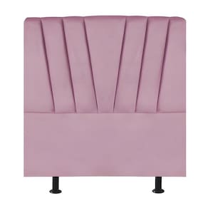 Cabeceira Estofada Cama Solteiro 90 Cm Ariel Suede Rosa