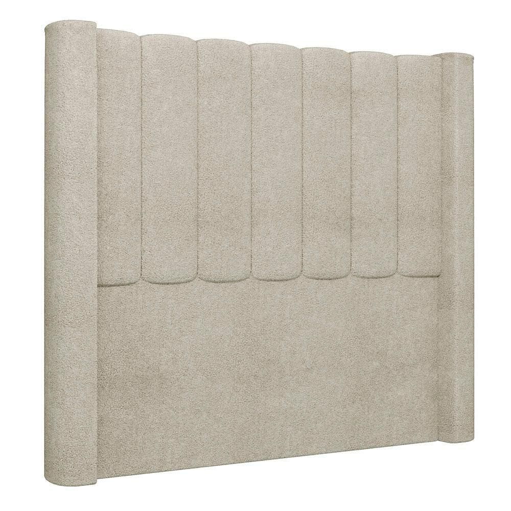 Cabeceira Casal King Cama 195cm Claire I02 Bouclê Bege - Mpozenato