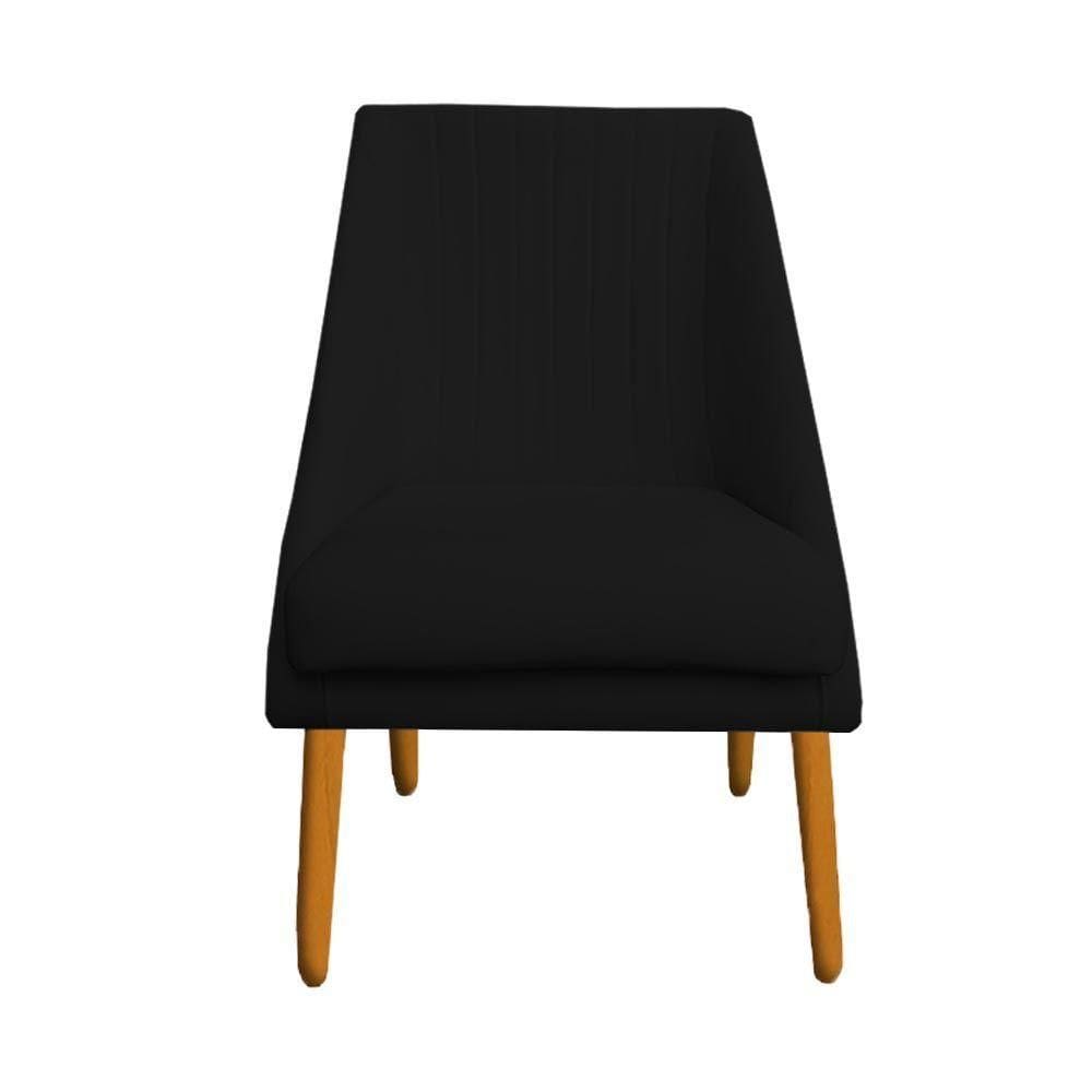 Cadeira Para Sala De Jantar Ana Pés Palito Veludo Preto D`classe Decor