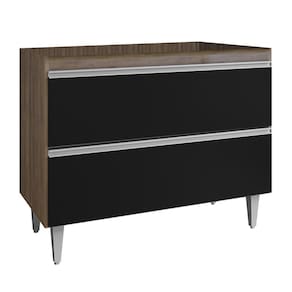 Balcão De Cozinha 100cm Sem Tampo Julia Z34 Freijó-preto - Mpozenato