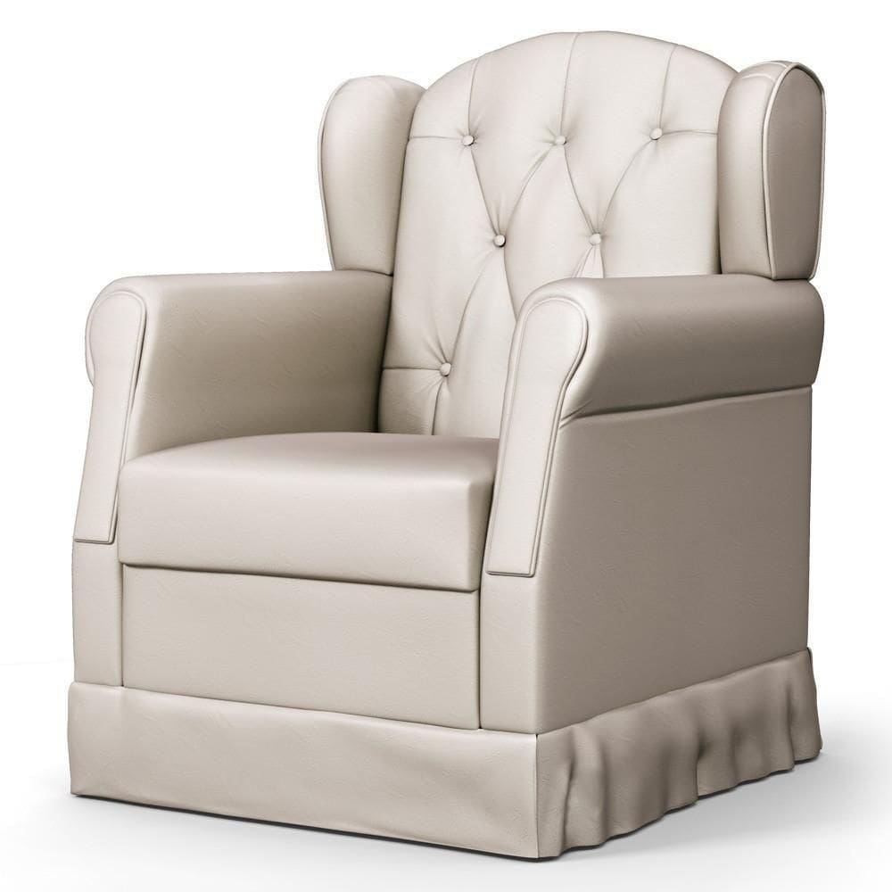 Poltrona De Amamentação Fixa Lucy P04 Sintético Bege - Mpozenato