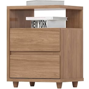 Mesa De Cabeceira 2 Gavetas 48 Cm Campeche Jequitiba Henn