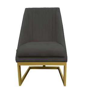 Cadeira Para Sala De Jantar Ana Base De Ferro Suede Grafite D`classe Decor