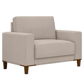 Poltrona Decorativa Sala De Estar Living Zaire M22 Linho Areia - Mpozenato