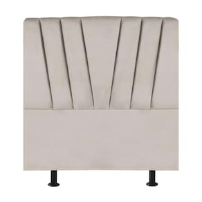 Cabeceira Estofada Cama Solteiro 90 Cm Ariel Corino Bege