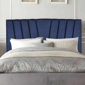 Cabeceira Solteiro Cama Estofada 100 Cm Lile Veludo Azul Marinho