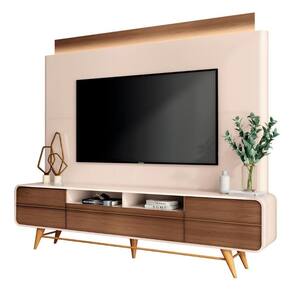 Estante Painel De 85 Pol 220cm évora H01 Castanho-off White - Mpozenato