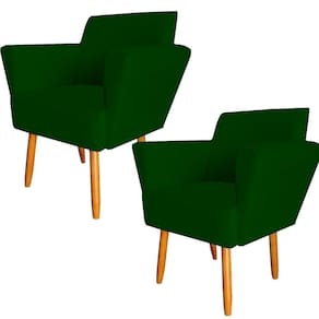 Kit 02 Poltronas Dora Sued Verde D`classe Decor