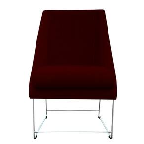 Cadeira Ana Base De Ferro Prata Suede Marsala D`classe Decor