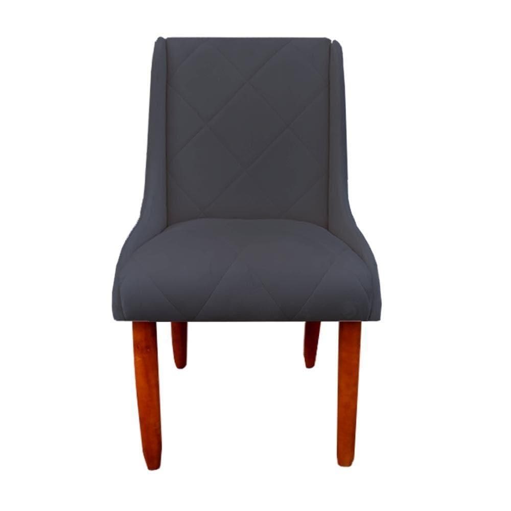 Cadeira Para Sala De Jantar Lizz Pés Palito Veludo Grafite D`classe Decor