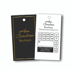 Kit 1000 Etiqueta Personalizada P Roupa Tag
