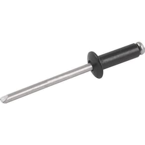 Rebite Alumínio Preto 4,0X12Mm 412 Com 1000 Peças - Vonder