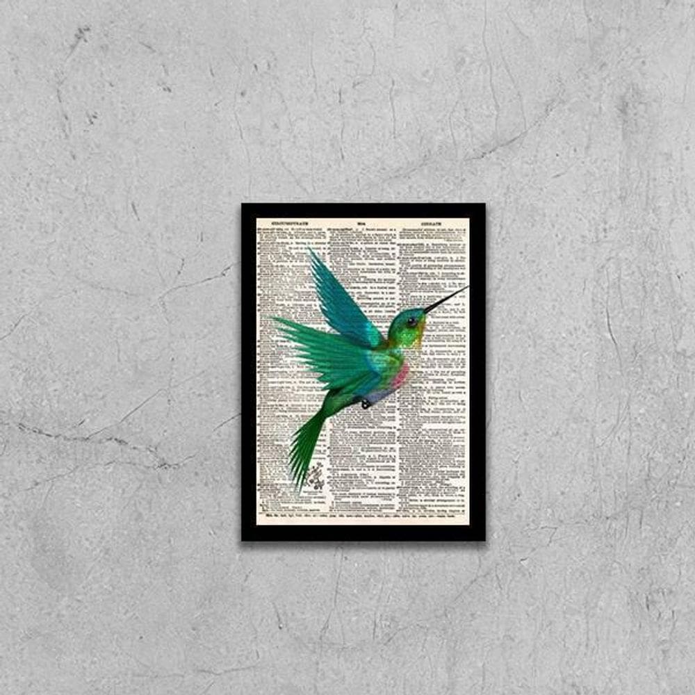 Quadro Passarinho Beija Flor 24X18Cm