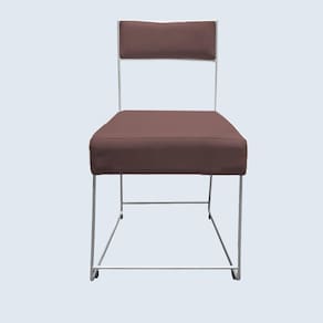 Cadeira Atena Base De Ferro Maciço Prata Veludo Rosê D`classe Decor