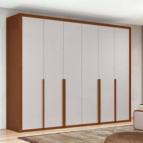 Guarda Roupa Casal Ambiente Imperatore 6 Portas 2 Gavetas Frassino Off White – Lopas