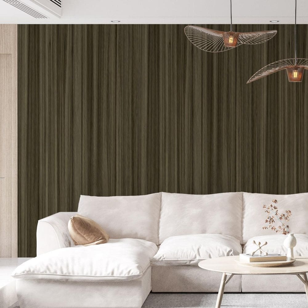 Kit 2 Rolos Papel De Parede Adesivo Madeira Marrom 3,0M