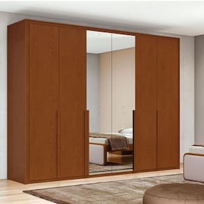 Guarda Roupa Casal Ambiente Imperatore 6 Portas 2 Gavetas Frassino com Espelho – Lopas